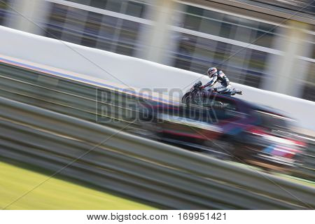 VALENCIA, SPAIN - NOV 12: Loris Baz during Motogp Grand Prix of the Comunidad Valencia on November 12, 2016 in Valencia, Spain.