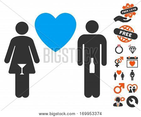 Drunky Love Pair icon with bonus dating pictures. Vector illustration style is flat iconic symbols for web design app user interfaces.
