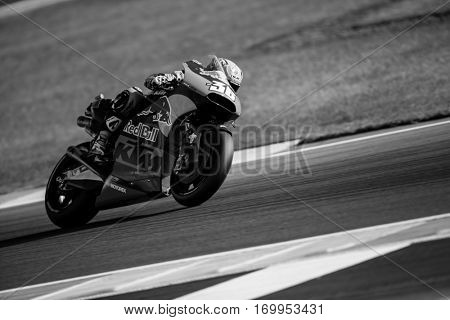 VALENCIA, SPAIN - NOV 12: Mika Kallio during Motogp Grand Prix of the Comunidad Valencia on November 12, 2016 in Valencia, Spain.