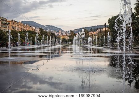 Promenade Du Paillon In Nice