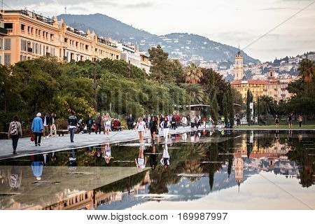 Promenade Du Paillon In Nice