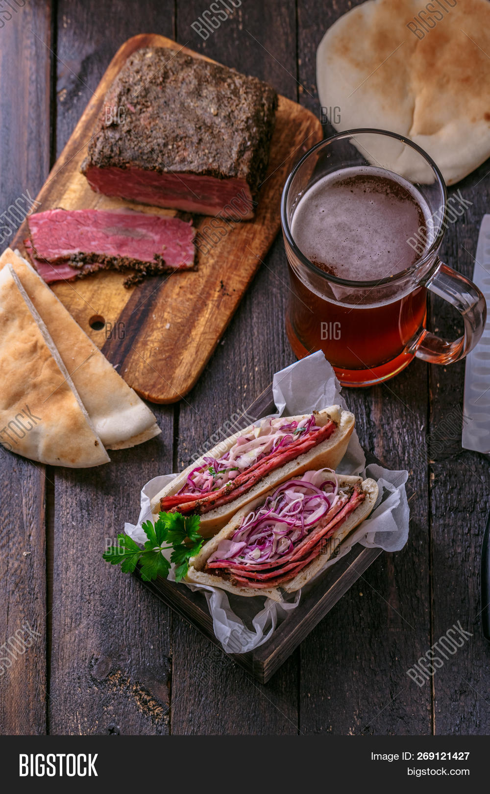 Pastrami Cabbage Pita Image & Photo (Free Trial) Bigstock