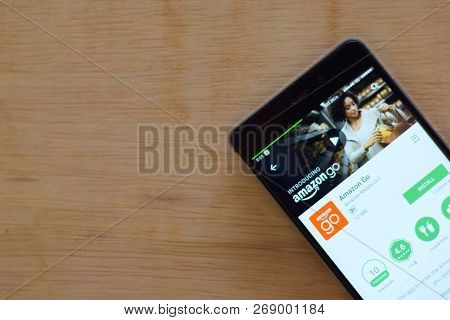 Bekasi, West Java, Indonesia. November 16, 2018 : Amazon Go Dev App On Smartphone Screen. Amazon Is 