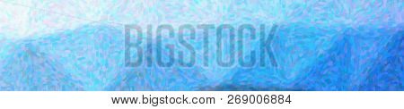 Illustration Of Abstract Blue, Green, Yellow And Purple Impressionist Pointlilism Banner Background