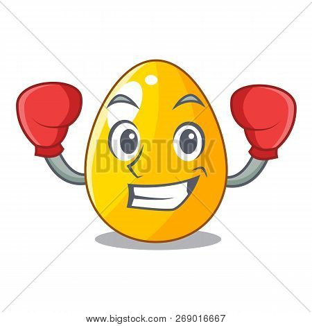 Boxing Golden Egg Cartoon For Greeting Card