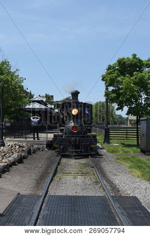 The Edison Steam Locomotive, A 0-4-0 Switcher Locomotive, Steam Engine Looking At The Front Forward 