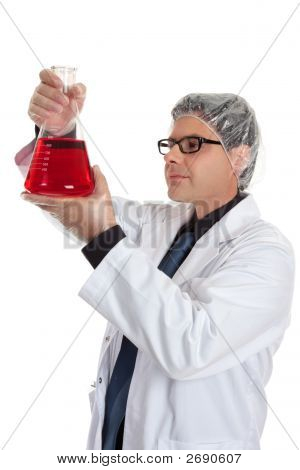 Chemie - vědec s Erlenmeyerova baňka