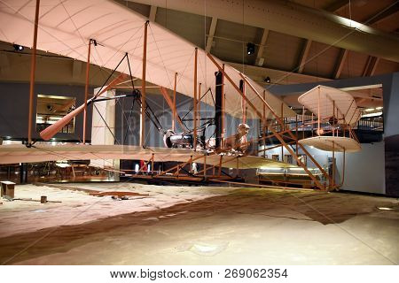Dearborn, Mi, May 28, 2018, Replica Of The 1903 Wright Flyer On Display At The Henry Ford Museum