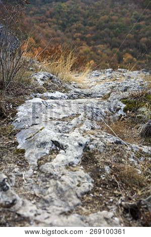 View At Autumn Countryside Near Soko Banja, Serbia