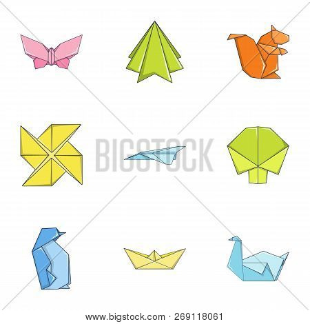 Collection Instruction Icons Set. Cartoon Set Of 9 Collection Instruction Vector Icons For Web Isola
