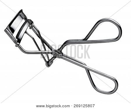 Eye Lash Curler Floating On White Background With Clipping Path