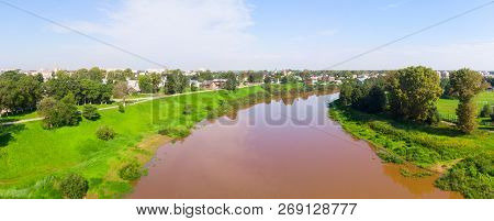 Panorama Of River Vologda And Church Of The Presentation Of The Lord Was Built In 1731-1735 Years In