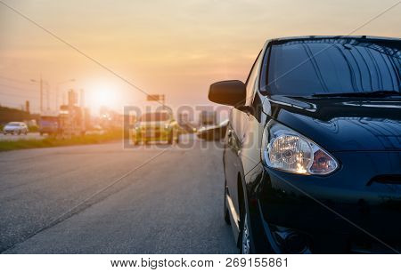 Car Parked On Road,car Parked On Street