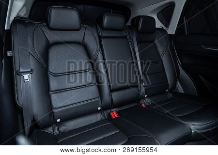 Novosibirsk, Russia - November 16, 2018: Mazda Cx5, Close-up Of The Rear Seats. Photography Of A Mod