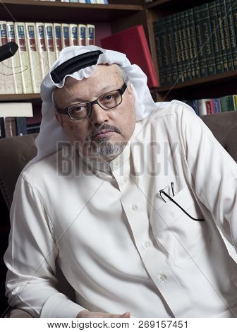Portrait Of Washington Posts Saudi Journalist Jamal Khashoggi At His Home In Jeddah, Saudi Arabia - 