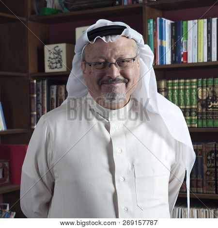 Portrait Of Washington Posts Saudi Journalist Jamal Khashoggi At His Home In Jeddah, Saudi Arabia - 