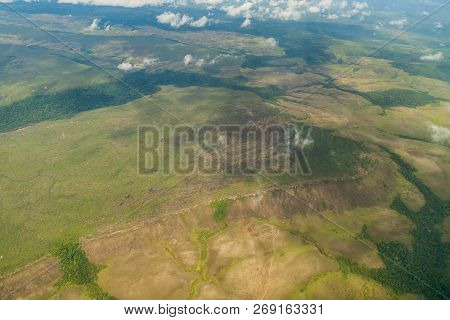 Aerial View Of Tepui Table Mountain In Venezuela