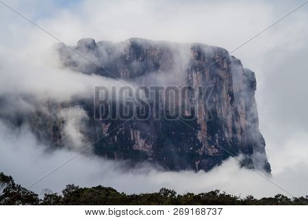 Tepui Table Mountain Auyan In National Park Canaima, Venezuela