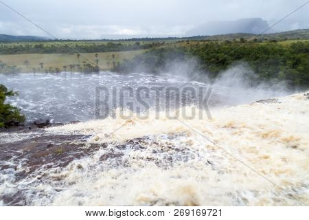 Canaima Lagoon Waterfalls At River Carrao In Venezuela