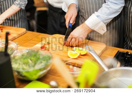 Salmon Steak In Spices On Grill Pan