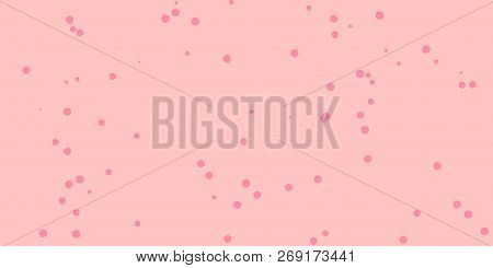 Light Pink Shambolic Bubbles Backgrounds. Seamless Artistic Random Dots Texture. Chaotic Bright Dots