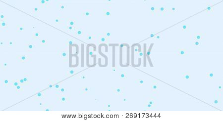 Sky Blue Shambolic Bubbles Backgrounds. Seamless Artistic Random Dots Texture. Chaotic Bright Dots B