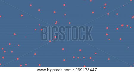 Cobalt Light Pink Shambolic Bubbles Backgrounds. Seamless Artistic Random Dots Texture. Chaotic Brig