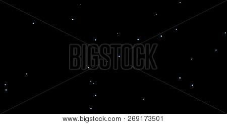 Blue Black Shambolic Bubbles Backgrounds. Seamless Artistic Random Dots Texture. Chaotic Bright Dots