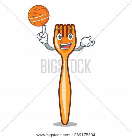 With Basketball Fork On Shape Plastic Character Beautif