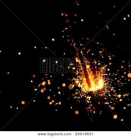 Close-up beeld van branden sparkler