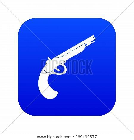 Gun Icon Digital Blue For Any Design Isolated On White Vector Illustration
