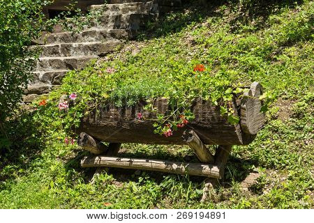 Etar, Gabrovo, Bulgaria- July 6, 2018: Old House In Architectural Ethnographic Complex Etar (etara) 