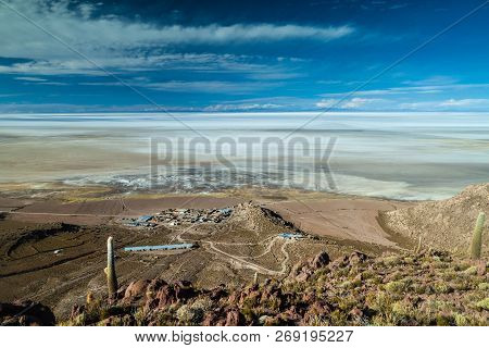 Puerto Chuvica Village, Located By Salar De Uyuni Salt Plain In Bolivia.