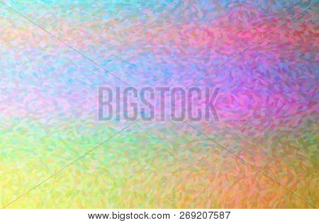 Illustration Of Orange, Purple And Blue Impressionist Pointlilism Horizontal Background Digitally Ge