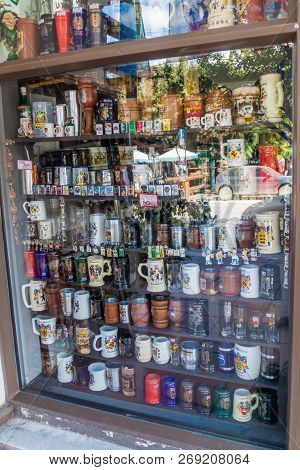 Villa General Belgrano, Argentina - Apr 3, 2015: Window Of Souvenir Shop In Villa General Belgrano, 