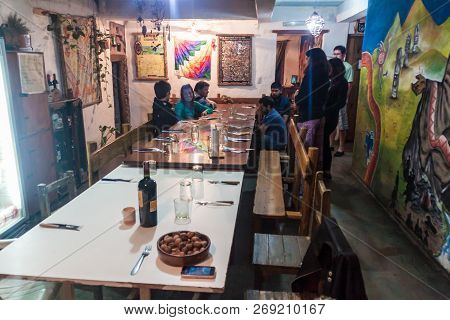 Tafi Del Valle, Argentina - April 4, 2015: View Of A Dining Room In Hostel Nomade.
