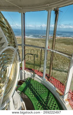 Paternoster, South Africa, August 21, 2018: View At The Top Of The Historic Cape Columbine Lighthous