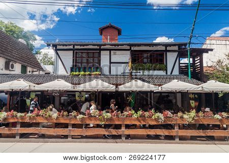 Villa General Belgrano, Argentina - Apr 3, 2015: Restaurant In Villa General Belgrano, Argentina. Vi