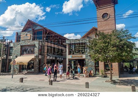 Villa General Belgrano, Argentina - Apr 3, 2015: Souvenir Shops In Villa General Belgrano, Argentina