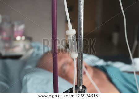 The Patient Is Receiving Food Through A Feeding Tube.