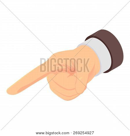 Indicator Finger Icon. Isometric Of Indicator Finger Icon For Web Design Isolated On White Backgroun