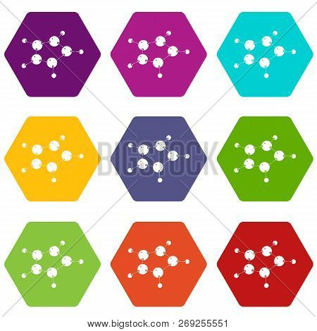 Furan Icons 9 Set Coloful Isolated On White For Web