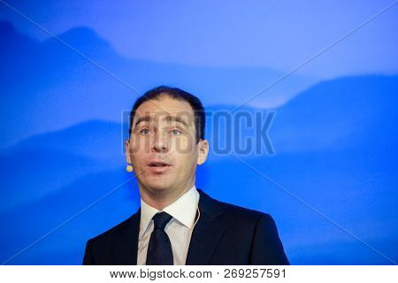 Moscow, Russia - May 17, 2011: Sap Russia Ceo Vladislav Martynov Make Speech At Sap Forum 2011 Confe