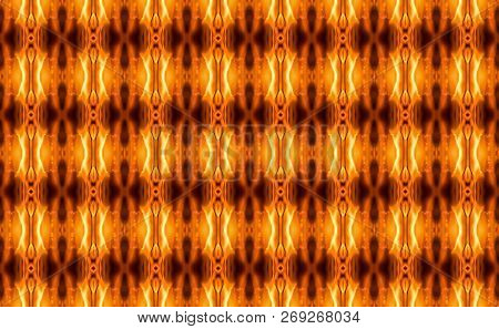 Seamless Pattern Of Bright Yellow,  Red And Blackabstract Elements