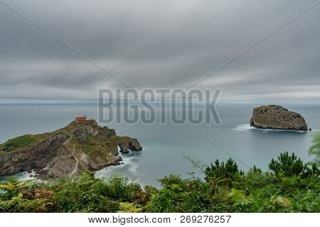 San Juan De Gaztelugatxe Church Ultra Long Exposure With Islet