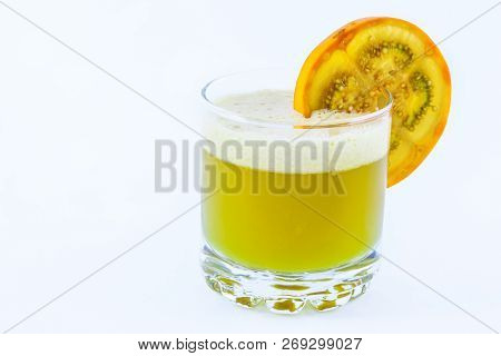 Lulo Juice A Traditional Colombian Exotic Fruit (solanum Quitoense)