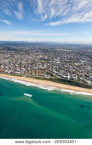 An Aerial View Of Dixon Park And Merewether Beach In Newcastle Nsw Australia. The Suburbs Of Bar Bea