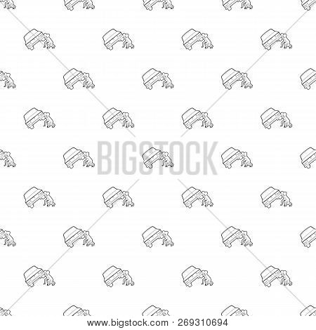 People Overturned Car Pattern Vector Seamless Repeating For Any Web Design