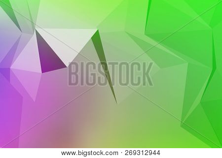 Vector Art Of Faceted 3d Crystal Colorful Shapes, Banners. Horizontal Crystal Banners, Faceted Color