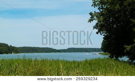 Landscape Of Wdzydze Lake, In Tuchola Forest , Poland. Wdzydze Is Also Known As Kashubian Sea